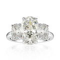 18K White Gold High Carbon Diamond Ring
