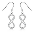 Elegance S925 Sterling Silver Infinity Loop Earrings