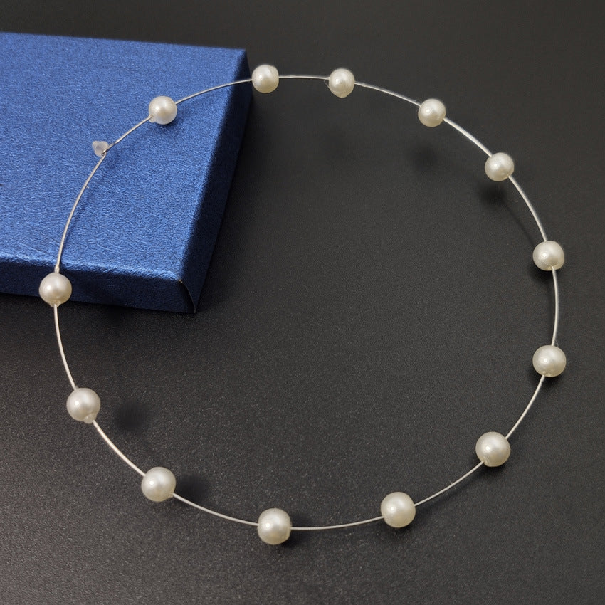 Large Pearl Hoop Earrings