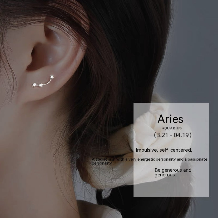S925 Sterling Silver Constellation Stud Earrings