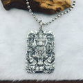 S990 Silver Pendant with Guardian Buddha for Dragon/Snake
