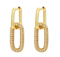 Geometric Diamond Metal Earrings