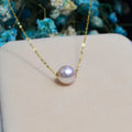 Natural Sea Pearl Pendant Necklace with 18K Gold Chain