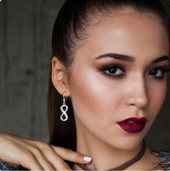 Elegance S925 Sterling Silver Infinity Loop Earrings