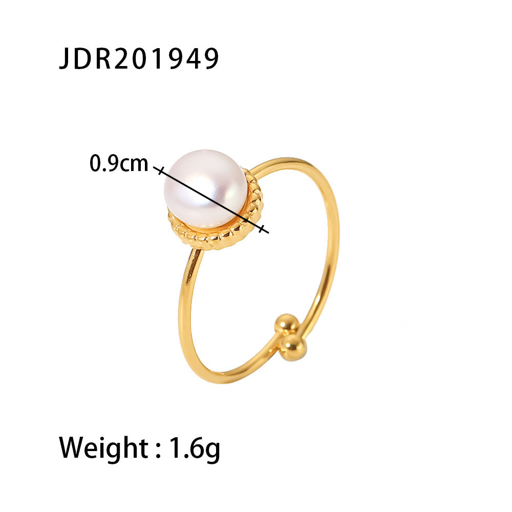 Solis Gold Pearl Ring